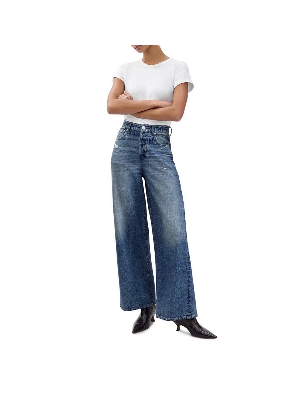 Rag & Bone Miramar Sofie Terry Wide Leg Jean Size 25 Sweatpant Venice NWT $258 - Picture 5 of 8
